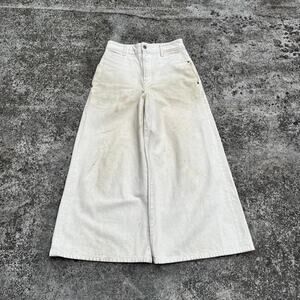 Khaite Capri Style Pants Size 30x30 Wide Leg Streetwear Trousers Designer Baggy